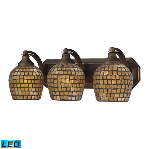 Elk Mix And Match Vanity Vanity Light Model: 570-3B-GLD-LED