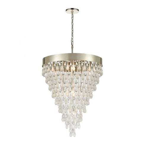 Elk Morning Frost 10 Light Chandlier In Silver Model: 32346/10