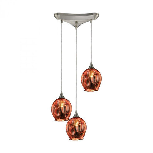 Elk Morph 3 Light Triangular Pendant Fixture In Model: 10502/3