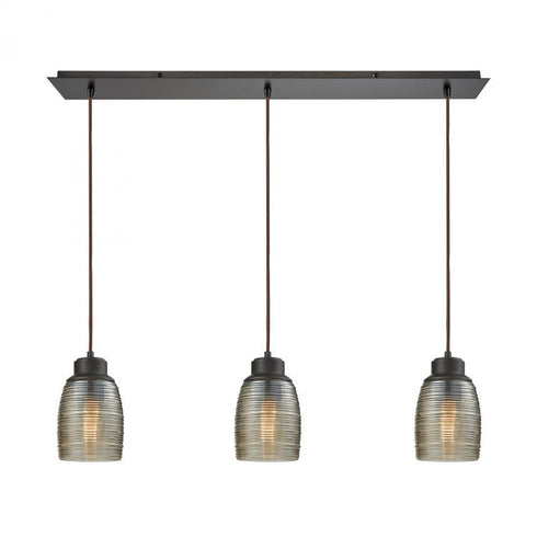 Elk Muncie 3 Light Linear Mini Pendant Fixture In Model: 46216/3LP
