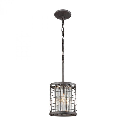 Elk Nadina 1 Light Mini Pendant In Silverdust Model: 14345/1