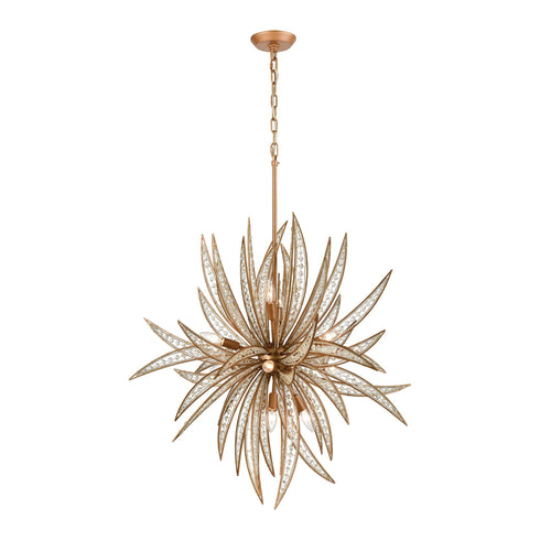 Elk Naples 11 Light Chandelier In Matte Gold With Model: 16766/11