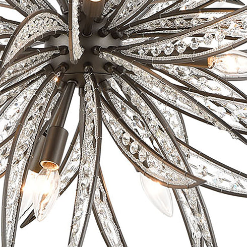 Elk Naples 11 Light Chandlier In Dark Graphite Model: 16365/11