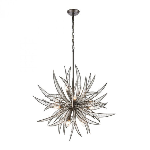 Elk Naples 11 Light Chandlier In Dark Graphite Model: 16365/11