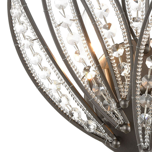 Elk Naples 2 Light Sconce In Dark Graphite With Model: 16361/2