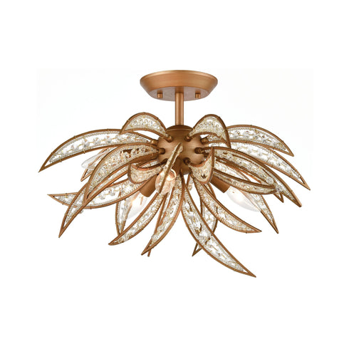 Elk Naples 5 Light Semi Flush In Matte Gold With Model: 16762/5