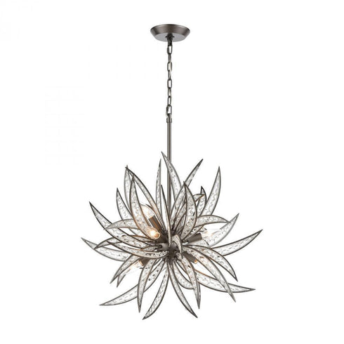 Elk Naples 8 Light Chandlier In Dark Graphite Model: 16364/8