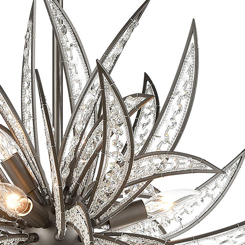 Elk Naples 8 Light Chandlier In Dark Graphite Model: 16364/8