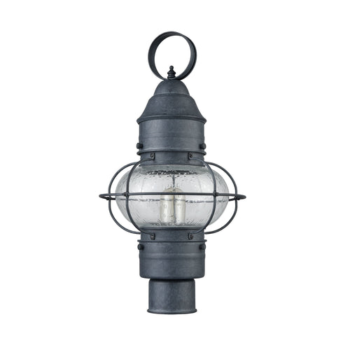 Elk Onion 1 Light Outdoor Post Mount In Aged Zinc Model: 57172/1