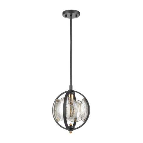 Elk Oriah 1 Light Mini Pendant In Matte Black Model: 15424/1