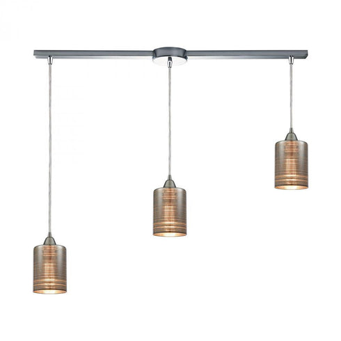 Elk Plated Rings 3 Light Linear Mini Pendant Model: 10565/3L