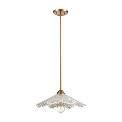 Elk Radiance 1 Light Pendant In Satin Brass With Model: 60166/1