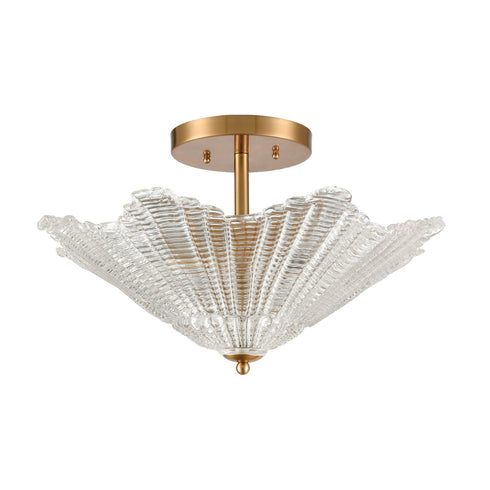 Elk Radiance 4 Light Semi Flush In Satin Brass Model: 60165/4