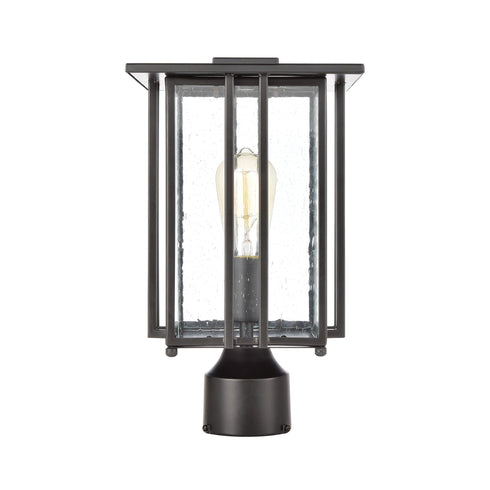 Elk Radnor 1 Light Post Mount In Matte Black With Model: 46694/1