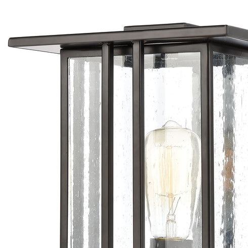 Elk Radnor 1 Light Post Mount In Matte Black With Model: 46694/1