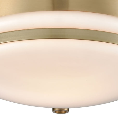 Elk Riley 1 Light Flush Mount In Satin Brass With Model: 16092/1