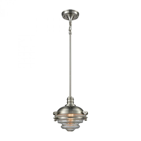 Elk Riley 1 Light Mini Pendant In Satin Nickel Model: 16061/1
