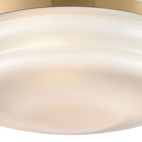 Elk Riley 3 Light Flush Mount In Satin Brass With Model: 16094/3