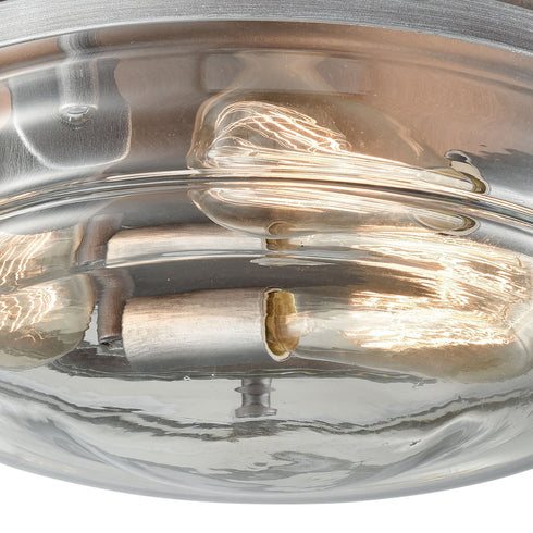 Elk Riley 3 Light Flush Mount In Weathered Zinc Model: 16104/3