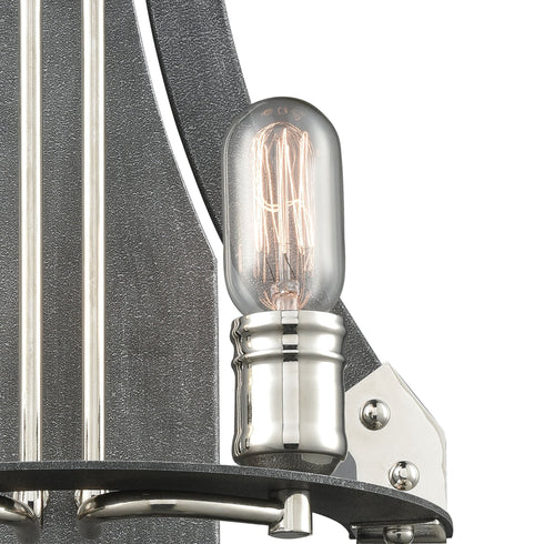 Elk Riveted Plate 2 Light Sconce In Silverdust Model: 15230/2