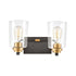 Elk Robins 2 Light Vanity Light In Matte Black Model: 46611/2