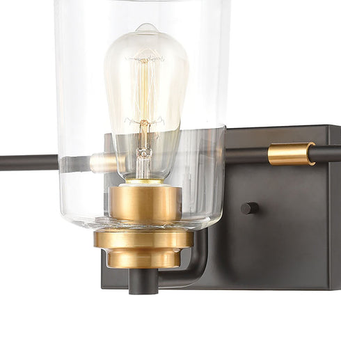 Elk Robins 3 Light Vanity Light In Matte Black Model: 46612/3