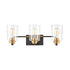 Elk Robins 3 Light Vanity Light In Matte Black Model: 46612/3