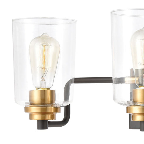 Elk Robins 3 Light Vanity Light In Matte Black Model: 46612/3