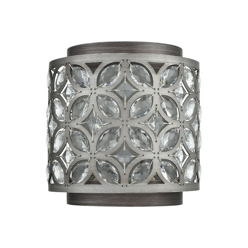 Elk Rosslyn 2 Light Sconce In Weathered Zinc And Model: 12160/2