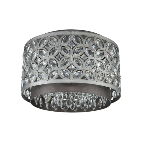 Elk Rosslyn 4 Light Flush Mount In Weathered Zinc Model: 12161/4