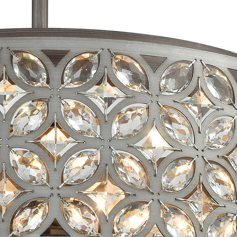 Elk Rosslyn 6 Light Chandlier In Weathered Zinc Model: 12164/6