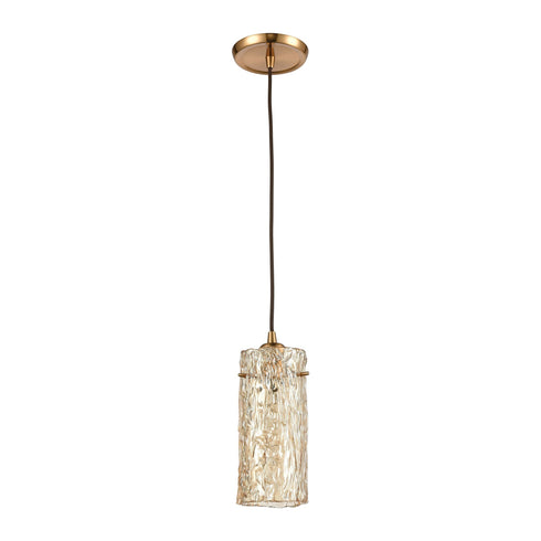 Elk Roubaix 1 Light Mini Pendant In Satin Brass Model: 60235/1