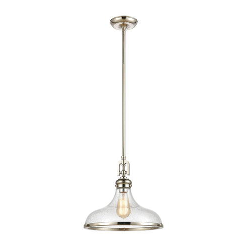 Elk Rutherford 1 Light Pendant In Polished Nickel Model: 57381/1