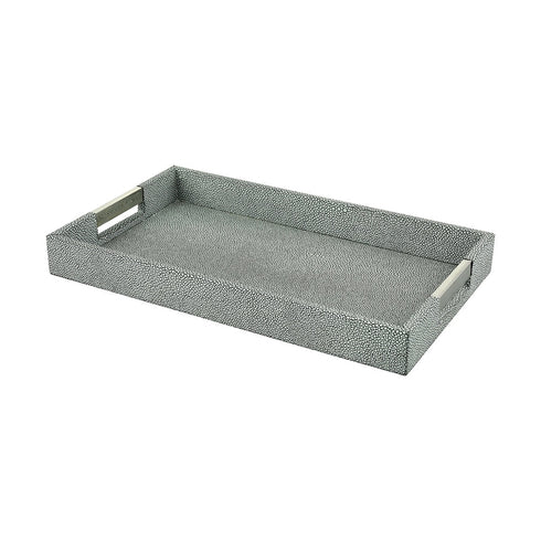 Elk Saint Tropez Tray In Grey Faux Shagreen Model: 387-044