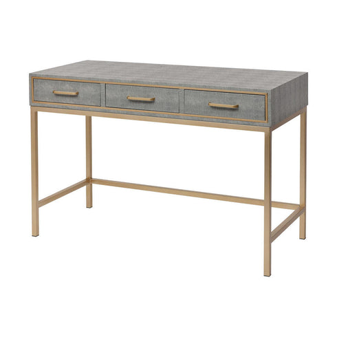 Elk Sands Point 3 Drawer Desk In Grey And Gold Model: 3169-101B