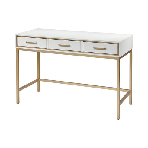 Elk Sands Point 3 Drawer Desk In Off White And Model: 3169-101