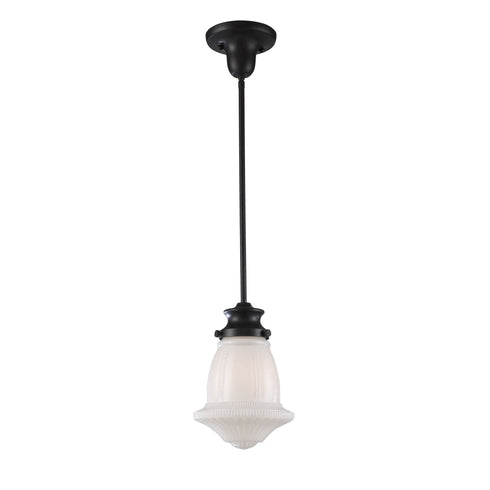 Elk Schoolhouse 1 Light Mini Pendant In Oiled Model: 69039-1