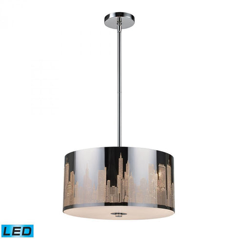 Elk Skyline 3 Light Chandelier In Polished Model: 31038/3-LED