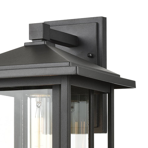 Elk Solitude 1 Light Sconce In Matte Black With Model: 87134/1