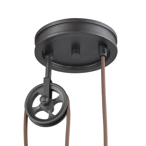 Elk Spindle Wheel 1 Light Adjustable Pendant In Model: 69083/1