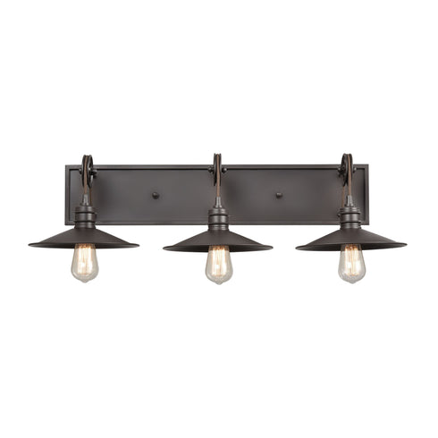 Elk Spindle Wheel 3 Light Vanity Light In Oil Model: 69086/3