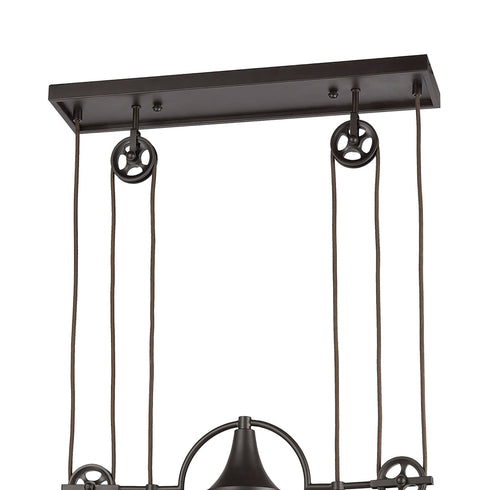 Elk Spindle Wheel 4 Light Island Light In Oil Model: 69089/4