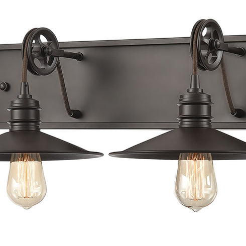 Elk Spindle Wheel 4 Light Vanity Light In Oil Model: 69087/4
