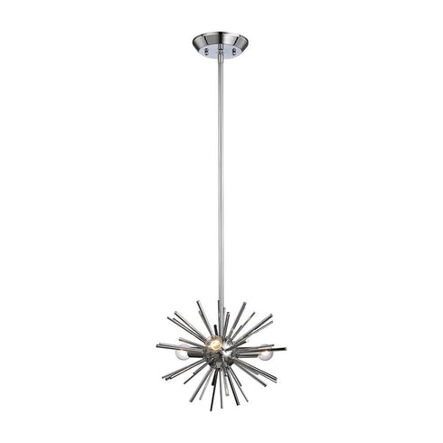Elk Starburst 3 Light Pendant In Chrome Model: 1140-026