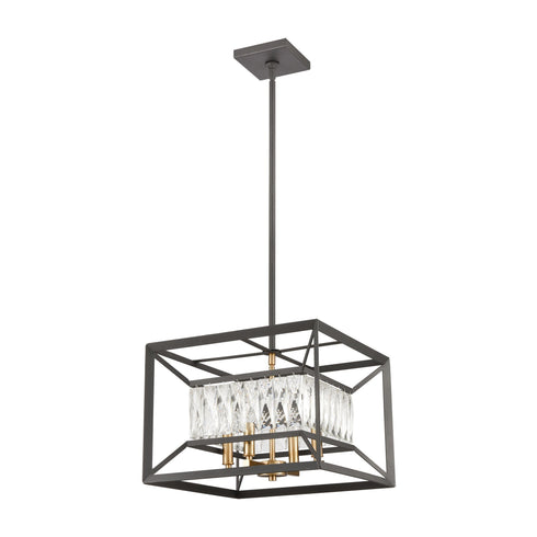 Elk Starlight 4 Light Chandlier In Charcoal With Model: 11184/4