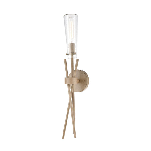 Elk Stix 1 Light Sconce In Light Wood With Seedy Model: 57280/1