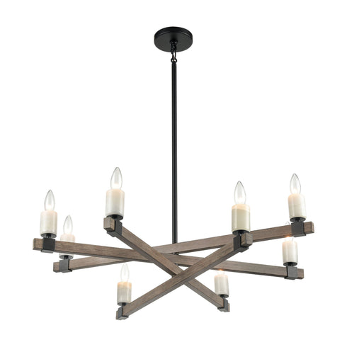 Elk Stone Manor 8 Light Chandelier In Aspen And Model: 15466/8