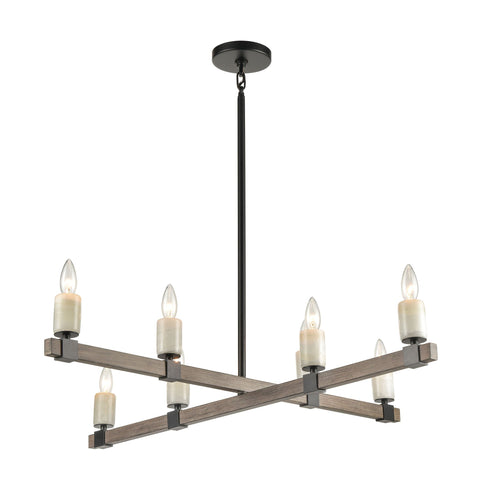 Elk Stone Manor 8 Light Island Light In Aspen And Model: 15463/8
