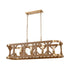Elk Structure 8 Light Island Light In Satin Brass Model: 33325/8