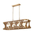 Elk Structure 8 Light Island Light In Satin Brass Model: 33325/8